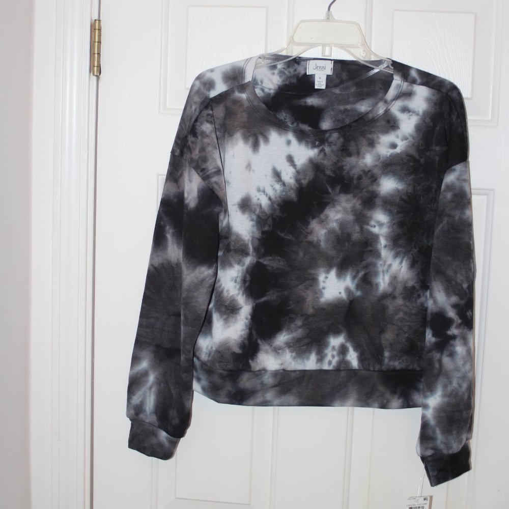 NWT Jenni Long Sleeve Tie-dyed Top